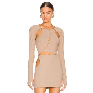 NWT h:ours Simonetta Top in Camel